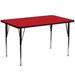 Flash Furniture XU-A3060-REC-RED-H-A-GG Rectangular Activity Table - 60"L x 30"W, Laminate Top, Red