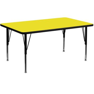 Flash Furniture XU-A3060-REC-YEL-H-P-GG Rectangular Activity Table - 60