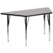 Flash Furniture XU-A3060-TRAP-GY-T-A-GG Trapezoid Activity Table - 57 1/2"L x 26 1/4"W, Laminate Top, Gray