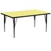 Flash Furniture XU-A3072-REC-YEL-T-P-GG Rectangular Activity Table - 72"L x 30"W, Laminate Top, Yellow