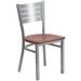 Flash Furniture XU-DG-60401-CHYW-GG Restaurant Chair w/ Slat Back & Cherry Wood Seat - Steel Frame, Silver