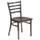 Flash Furniture XU-DG694BLAD-CLR-WALW-GG Restaurant Chair w/ Ladder Back &amp; Walnut Wood Seat - Steel Frame, Silver, Clear Coated