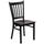 Flash Furniture XU-DG-6Q2B-VRT-MAHW-GG Hercules Series Restaurant Chair w/ Slat Back &amp; Mahogany Wood Seat - Steel Frame, Black