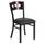 Flash Furniture XU-DG-6Y2B-WAL-BLKV-GG Restaurant Chair w/ Walnut Wood Back &amp; Black Vinyl Seat - Steel Frame, Black