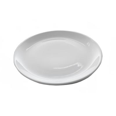 Alluserv AIP9 9" Round Induction Ready Plate - Porcelain w/ Induction Coating, White