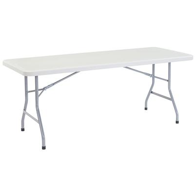 National Public Seating BT3072 Folding Table w/ Speckled Gray Plastic Top & Gray Steel Frame - 72"L x 30"W x 29 1/2"H