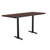 National Public Seating CT23060TCMY Rectangular Counter Height Table - 60" x 30", Mahogany Laminate Top, Black Metal Base