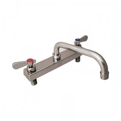 BK Resources EVO-8DM-6 Deck Mount Faucet w/ 6" Swing Spout & 8" Centers, Stainless Steel