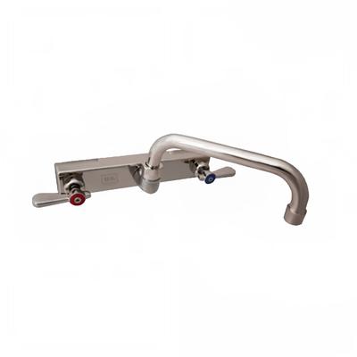 BK Resources EVO-8SM-10 Splash Mount Faucet w/ 10" Swing Spout & 8" Centers, Stainless Steel