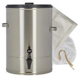 Curtis TC-7HK 7 gal Round Iced Tea Coffee Dispenser w/ Handles, Stainless Steel