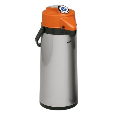 Curtis TLXA2201G000D 2 1/5 Liter Lever Action Airpot, Glass Liner, Decaf, Silver