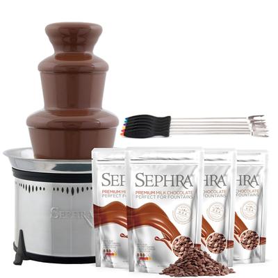 Sephra 10525 Classic Milk Package w/ CF18L - 8 lb Premium Chocolate, 6 Skewers