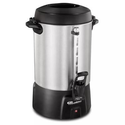 Proctor Silex 45060R 2 17/50 gal Coffee Urn w/ Dual Heaters & Tall Base, 120v, Brushed Aluminum