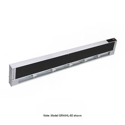 Hatco GRAIHL-36 120 36" High Watts Infrablack Strip Warmer - Single Rod, Remote Control Required, 120v, Silver