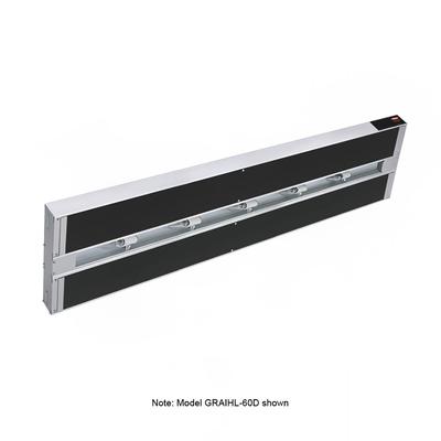 Hatco GRAIHL-66D6 66" High Watts Infrablack Strip Warmer - Double Rod, Remote Control Required, 120v, Silver