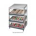 Hatco GRSDS-36T 36" Self Service Countertop Heated Display Shelf - (3) Shelves, 120v, 21 Rods, Silver