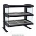 Hatco HZMH-24D 27 9/10" Self Service Countertop Heated Display Shelf - (2) Shelves, 120v, Free Standing, Dual Shelf, Black