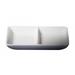 Cameo China 710-015 Rectangular 2 Section Divided Dish - 5" x 2 7/8" - Ceramic, White