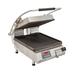 Star PGT14IE Single Commercial Panini Press w/ Cast Iron Grooved Plates, 240v/1ph, Electronic Control w/ Timer, 208-240 V, Stainless Steel