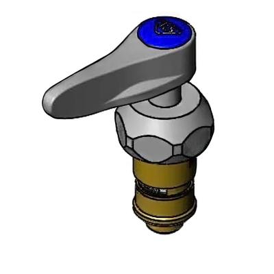 T&S 019641-25 Cerama Cartridge w/ Check Valve & Cold Right to Close Lever Handle, Blue