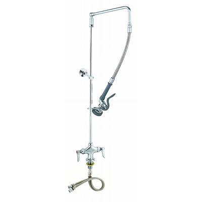 T&S B-0111-B 38 9/16"H Deck Mount Pre Rinse Faucet - 1 3/20 GPM, Base with Nozzle, Stainless Steel