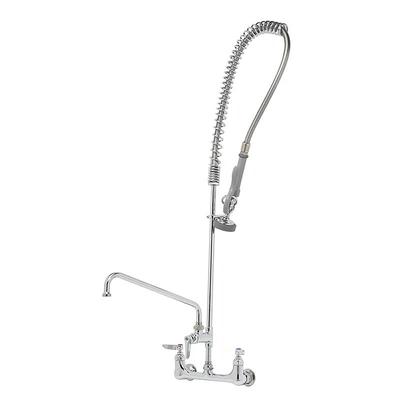 T&S B-0133-ADF08 37 9/16"H Wall Mount Pre Rinse Faucet - 1 3/20 GPM, Base with Nozzle