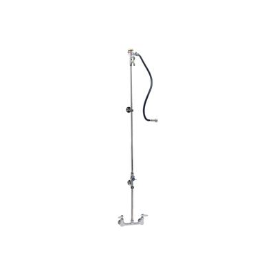 T&S B-1433-LR Hose Reel Supply System w/ 8" Wall Mount Mixing Faucet - 1/2" NPT, Silver