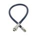T&S HW-6C-72 Safe-T-Link 72" Water Connector Hose w/ Reverse Quick Disconnect - Stainless Steel, 1/2" NPT