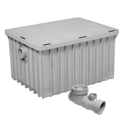 Canplas 3935A04 Grease Trap, 35 Gal/Min, 115 lb Capacity, 4" Connection