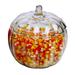 Anchor 85623R9 70 oz Pumpkin Jar w/ Glass Cover, Crystal, Clear