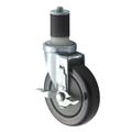 Winco CT-1B 5" Stem Caster Set w/ Brake for Work Tables