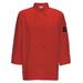 Winco UNF-6RXXL Mulholland Chef's Jacket w/ Long Sleeves - Poly/Cotton, Red, 2X