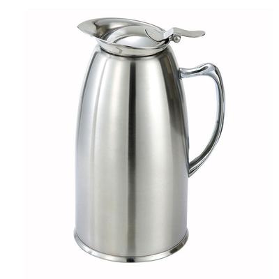 Winco VSS-508 20 oz Stainless Steel Pitcher w/ Lever Top, Gray, Silver