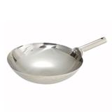 Winco WOK-16W 16" Stainless Stir Fry Pan - No Interior Rivets, Stainless Steel