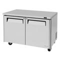 Turbo Air MUF-48-N 48 1/4" W Undercounter Freezer w/ (2) Section & (2) Door, 115v, Silver
