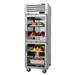 Turbo Air PRO-26-2R-G-PT-N 28 3/4" 1 Section Pass Thru Refrigerator, (4) Right Hinge Glass Doors, 115v, Stainless & Galvanized, Silver