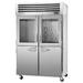 Turbo Air PRO-50R-GSH-N 52" 2 Section Reach In Refrigerator, (2) Solid Doors & (2) Glass Doors, Left/Right Hinge, 115v, Stainless Steel