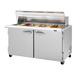 Turbo Air PST-60-24-N-CL PRO Series 60 1/4" Sandwich/Salad Prep Table w/ Refrigerated Base, 115v, Holds 24 Sixth-Size Pans, 2 Solid Locking Doors, Stainless Steel