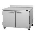 Turbo Air PWR-48-N PRO Series 48 1/4" Worktop Refrigerator w/ (2) Sections, 115v, Work Top, Silver