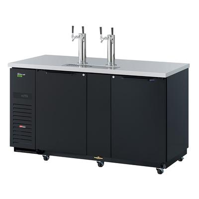 Turbo Air TBD-3SBD-N 69" Kegerator Commercial Beer Dispenser w/ (3) 1/2 Barrel Capacity - 3 Columns, Black, 115v