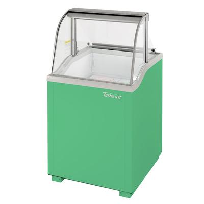 Turbo Air TIDC-26G-N 26" Stand Alone Ice Cream Freezer w/ 4 Tub Capacity - Green, 115v, 4-Tub Capacity