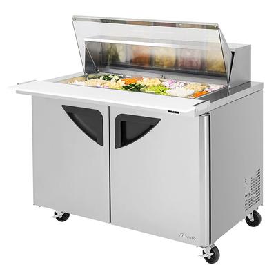 Turbo Air TST-48SD-18-N-CL 48 1/4" Super Deluxe Mega Top Sandwich/Salad Prep Table w/ Refrigerated Base, 115v, Stainless Steel
