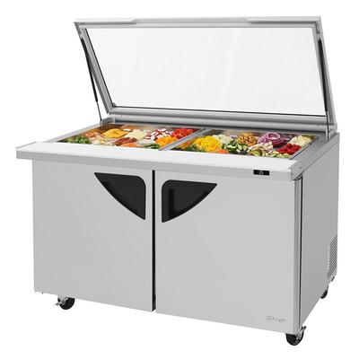 Turbo Air TST-60SD-24-N-GL 60 1/4" Super Deluxe Mega Top Sandwich/Salad Prep Table w/ Refrigerated Base, 115v, Stainless Steel