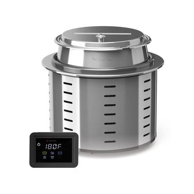 CookTek 677101 7 qt Drop In Induction Soup Kettle w/ Adjustable Thermostat, 100-120v, Stainless Steel