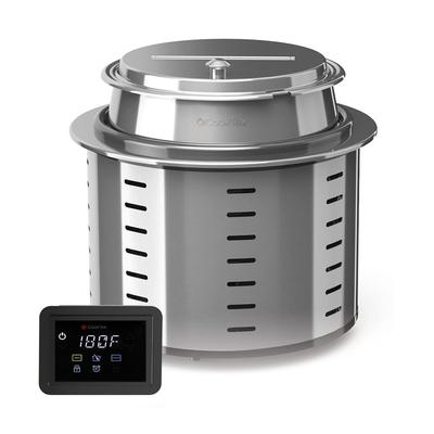 CookTek 677101 7 qt Drop In Induction Soup Kettle w/ Adjustable Thermostat, 100-120v, Stainless Steel