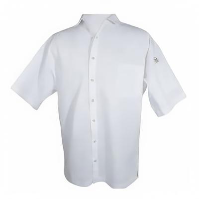 Chef Revival CS006WH-L Poly Cotton Blend Cook Shirt, Large, Pocket, Short Sleeve, White, Chest Pocket