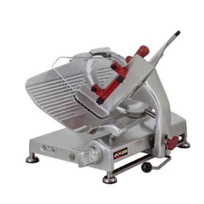 Axis AX-S13GA Automatic Meat & Cheese Commercial Slicer w/ 13" Blade, Gear Driven, Aluminum, 3/5 hp, Chrome, 120 V