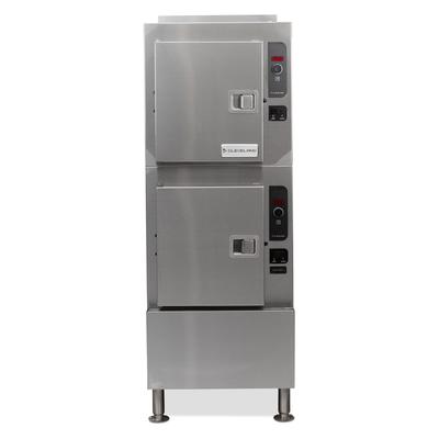 Cleveland 24CGA10.2ES LP (10) Pan Convection Commercial Steamer - Cabinet, Descaling Port, Liquid Propane, Floor Model, LP Gas, Stainless Steel, Gas Type: LP