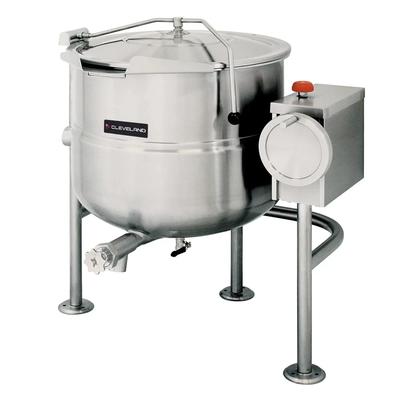 Cleveland KDL-25-T 25 gal Steam Kettle - Manual Tilt, 2/3 Jacket, Direct Steam, Tilting, Stainless Steel