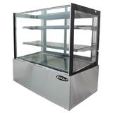 Kool-It KBF-60 59" Full Service Bakery Case w/ Straight Glass - (3) Levels, 110v, Silver